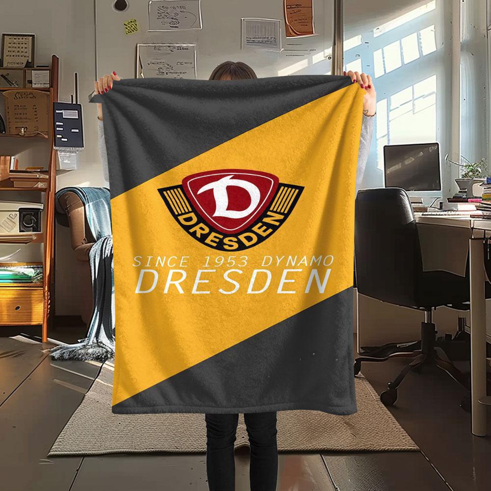 1 Stück Dynamo Dresden gemusterte Flanelldecke für alle Jahreszeiten geeignet für Heimdekoration Wärme und Komfort Geschenke Feiertagsgeschenk