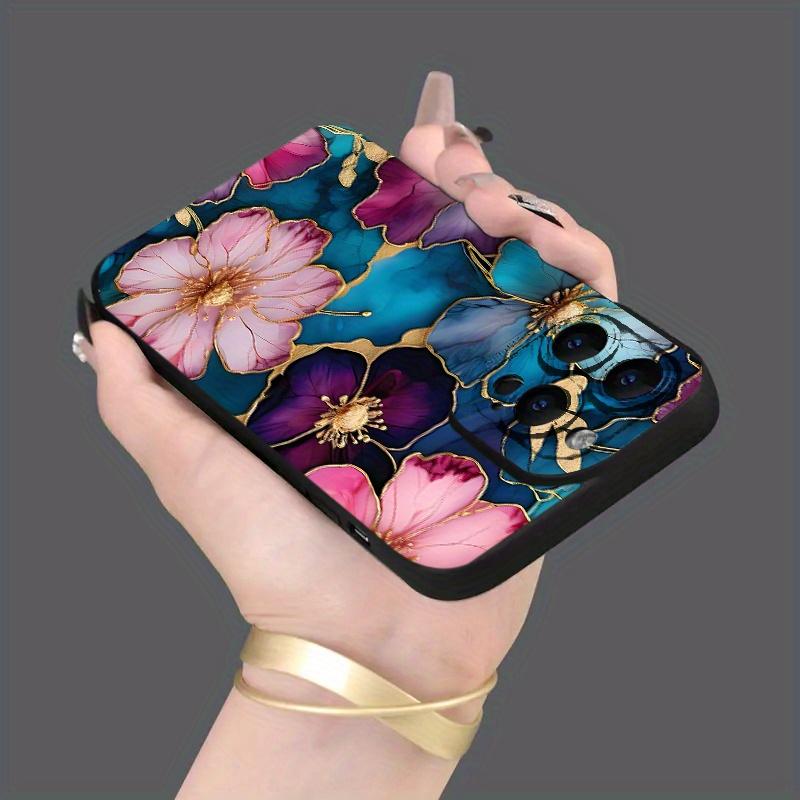 New Creative Fashion Glass Flower Cover Design Mobile Phone Case