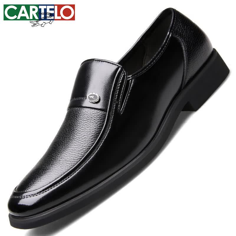 CARTELO Men s Business Slip-on Leather Shoes 40