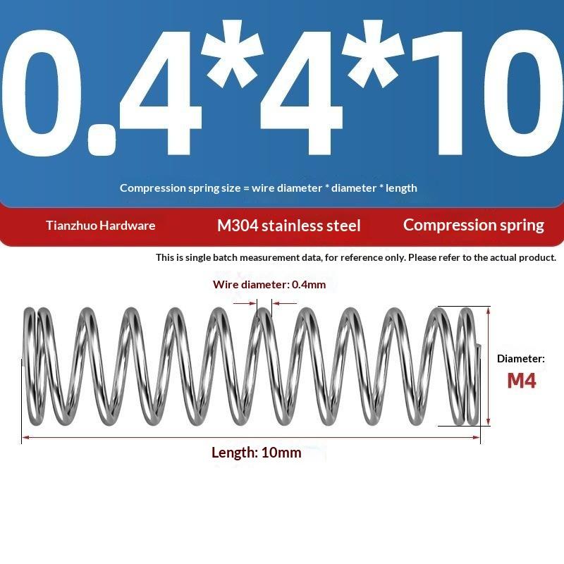 Spring Steel Pressure Return Spring Assortment 0.3/0.4mm Wire Dia 5-20mm Length for Hobbyist Craft Making Projects