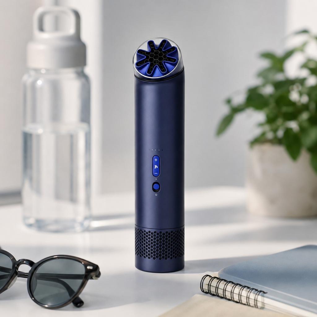 Rechargeable Rotating Fan - Portable USB Desk Fan, Small Personal Fan for Home Travel