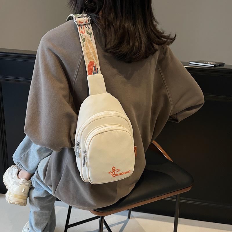 Trendy Brand Breast Bag Women'S Large-Capacity Sports Fitness Bag Sen Shoulder Bag College Student High School Student Sports Messenger Bag