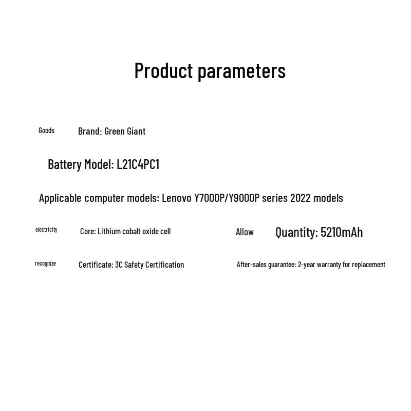 Llano L21C4PC1 Laptop Battery for Lenovo Rescuer Y7000P Y9000P 2022