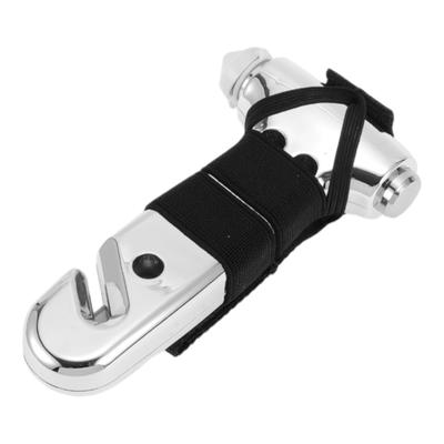 HOPESPANNER Universal Vehicle Safety Hummer Glass Breaker Emergency Escape Tool 1pc Chrome Silver Tone