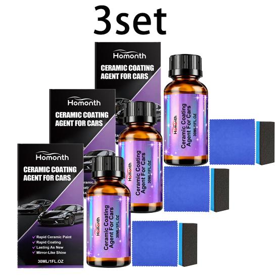 Homonth car coating agent, smooth surface cleaning, decontamination, restore luster, easy to operate, daily maintenance 1set