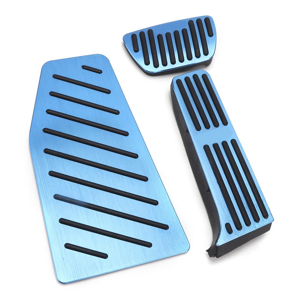 3pcs Car Accelerator Brake Footrest Pad Antislip Pedal Plate Set Aluminum Alloy Replacement for RAV4 XA50 2019‑2021