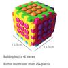 American Early Education Mushroom Peg Puzzle: Large Particle Button Toy for Children's Color Recognition and Enlightenment
