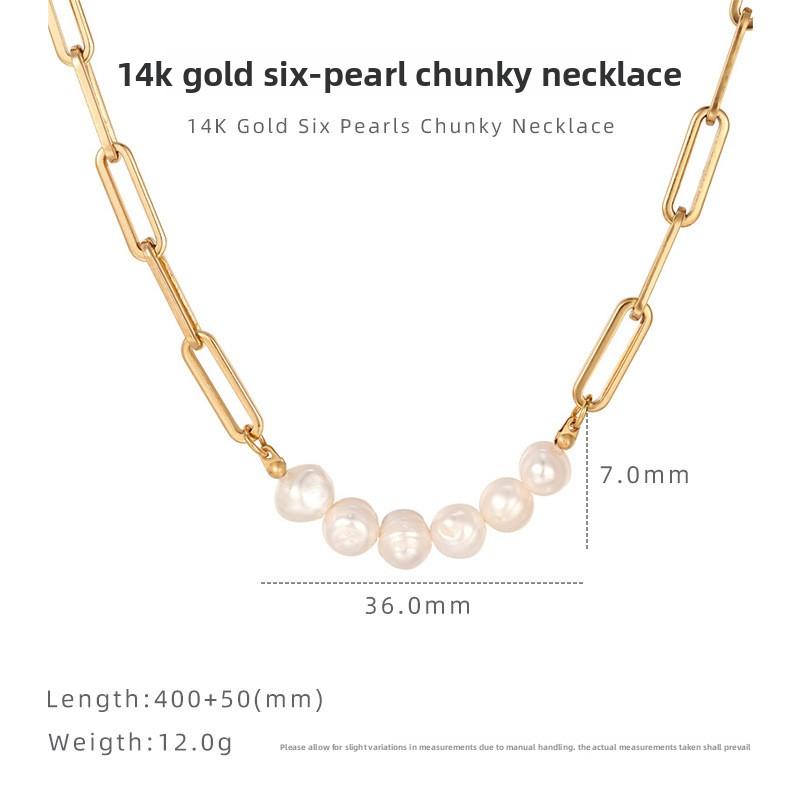 Meier Pendant baroque freshwater pearl necklace women s 14k jewelry titanium steel