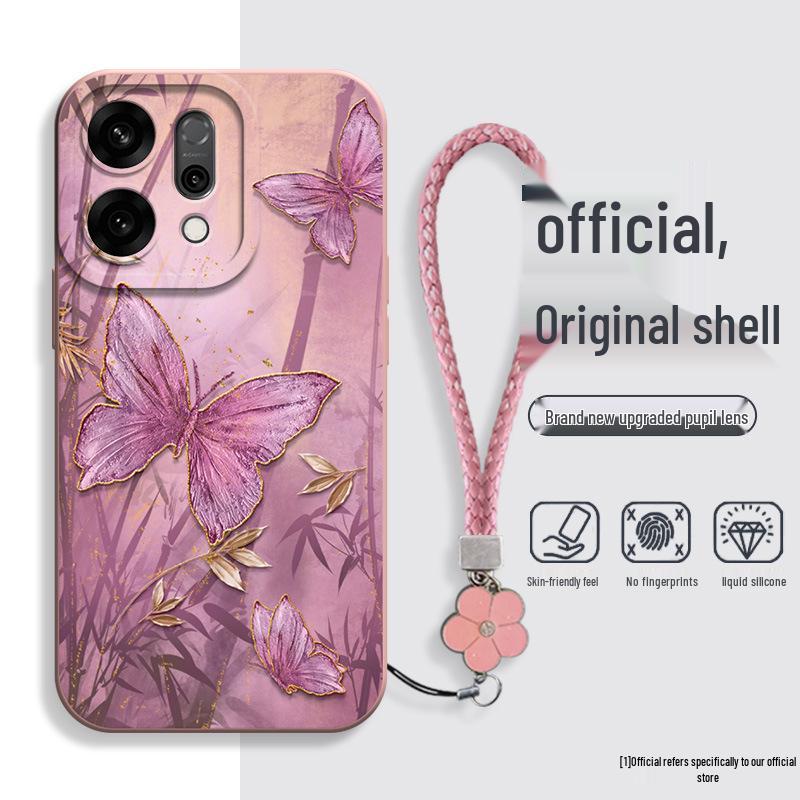Bamboo Butterfly Ink Phone Case for OPPO Reno14/14Pro/13/12 Fashion Series