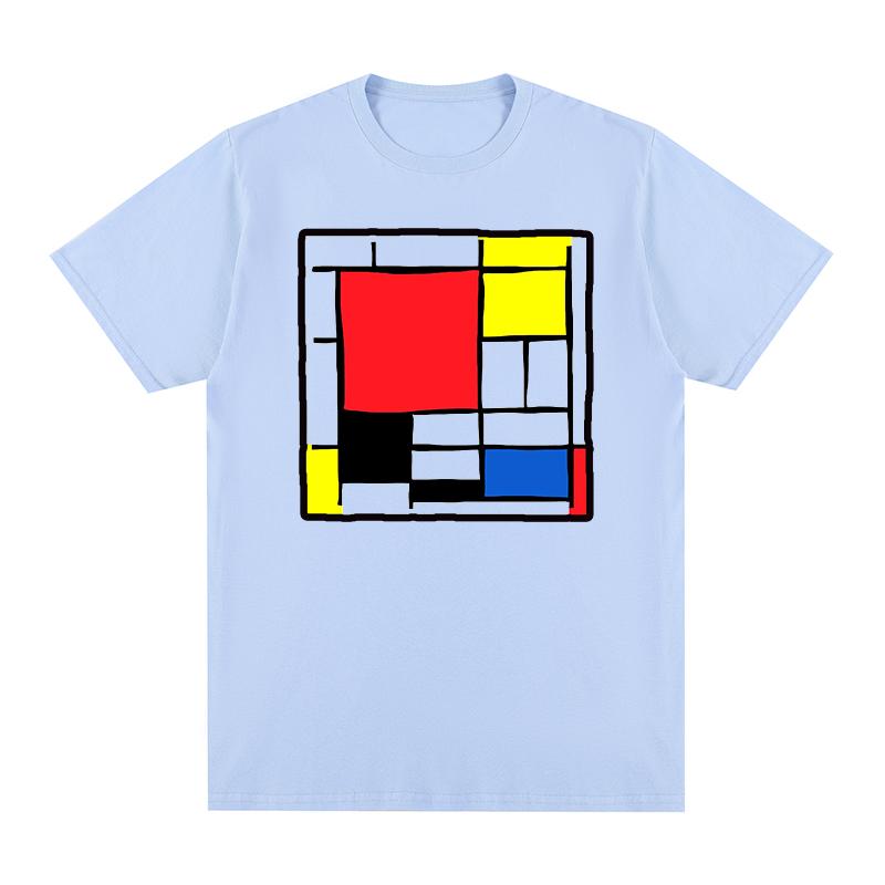 

Mondrian Vintage T-shirt NEOPLASTICISM Cotton Men New TEE TSHIRT Womens Tops 4XL