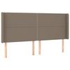 VidaXL LED Headboard Bedroom Furniture Double Bed Accessory Head of Bed Frame Interior Taupe 3123934
