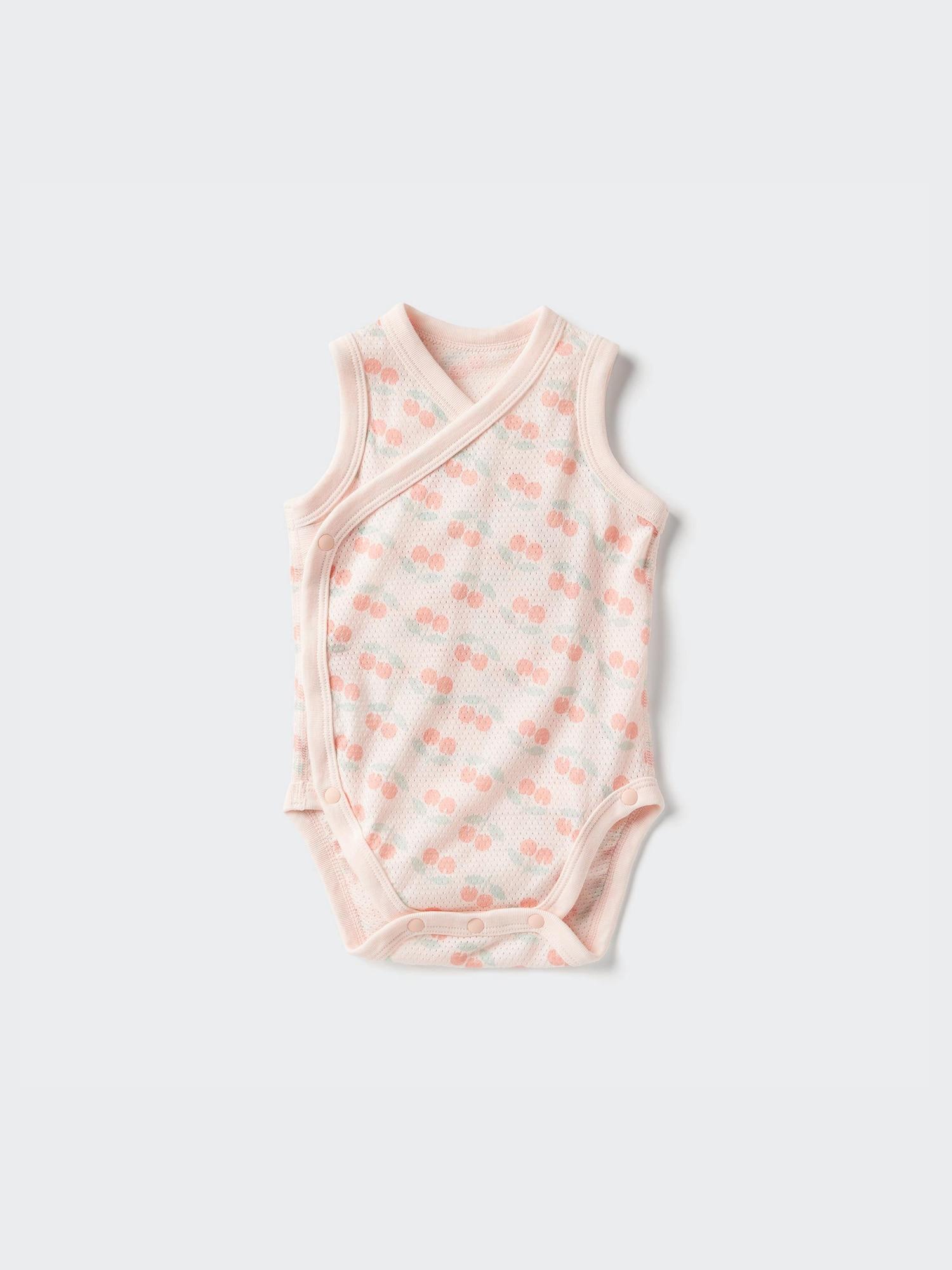 

Uniqlo Bn Joy Of Print Хлопковый сетчатый внутренний комбинезон без рукавов 60 см 11 PINK/BABY 60