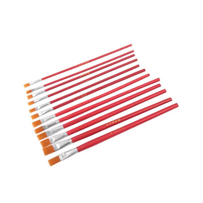 Lijiu Hong Red Rod Nylon Hair Painting Brush Set