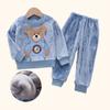 Autumn Winter Children Clothing Baby Pajamas Set Thick  Fleece Child Sleepwear Two Pcs Sets Warm Home Suits Kids Clothes