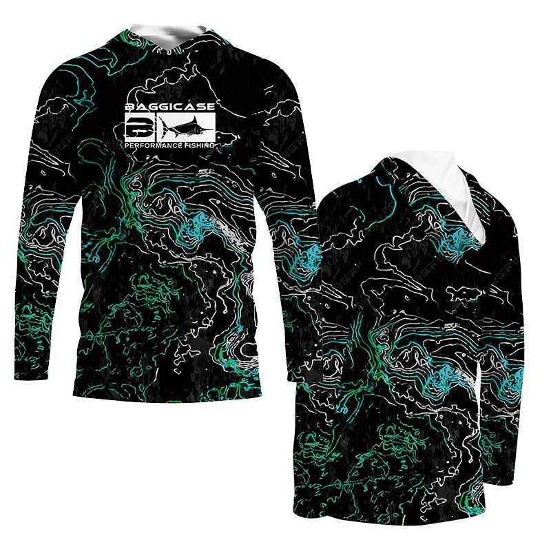 Men Women Quick Dry UV Protection Hooded Long Sleeve Fishing Shirt Summer Breathable Outdoor Sportswear