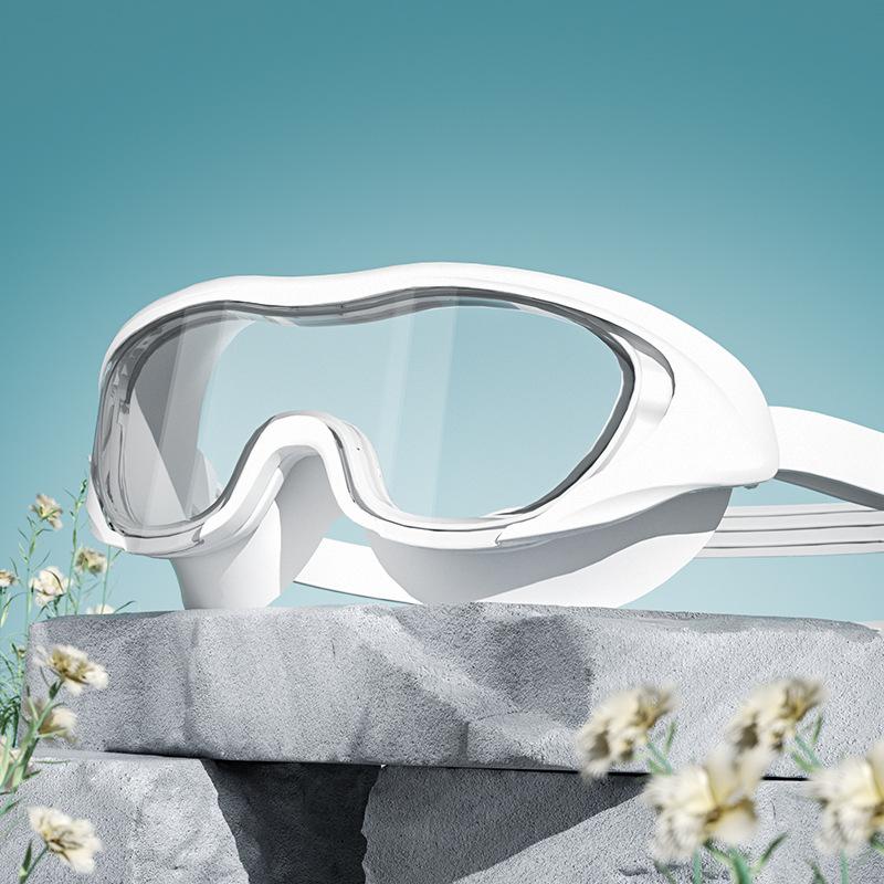 Swimming Goggles Adult HD Waterproof Anti-fog Large Frame Swimming Goggles for Men and Women Professional Diving Equipment