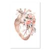 Flower Anatomy Canvas Painting Heart Lungs Skull Organ Poster Stethoscope Wall Art Printed Picture Medical Education Decoration