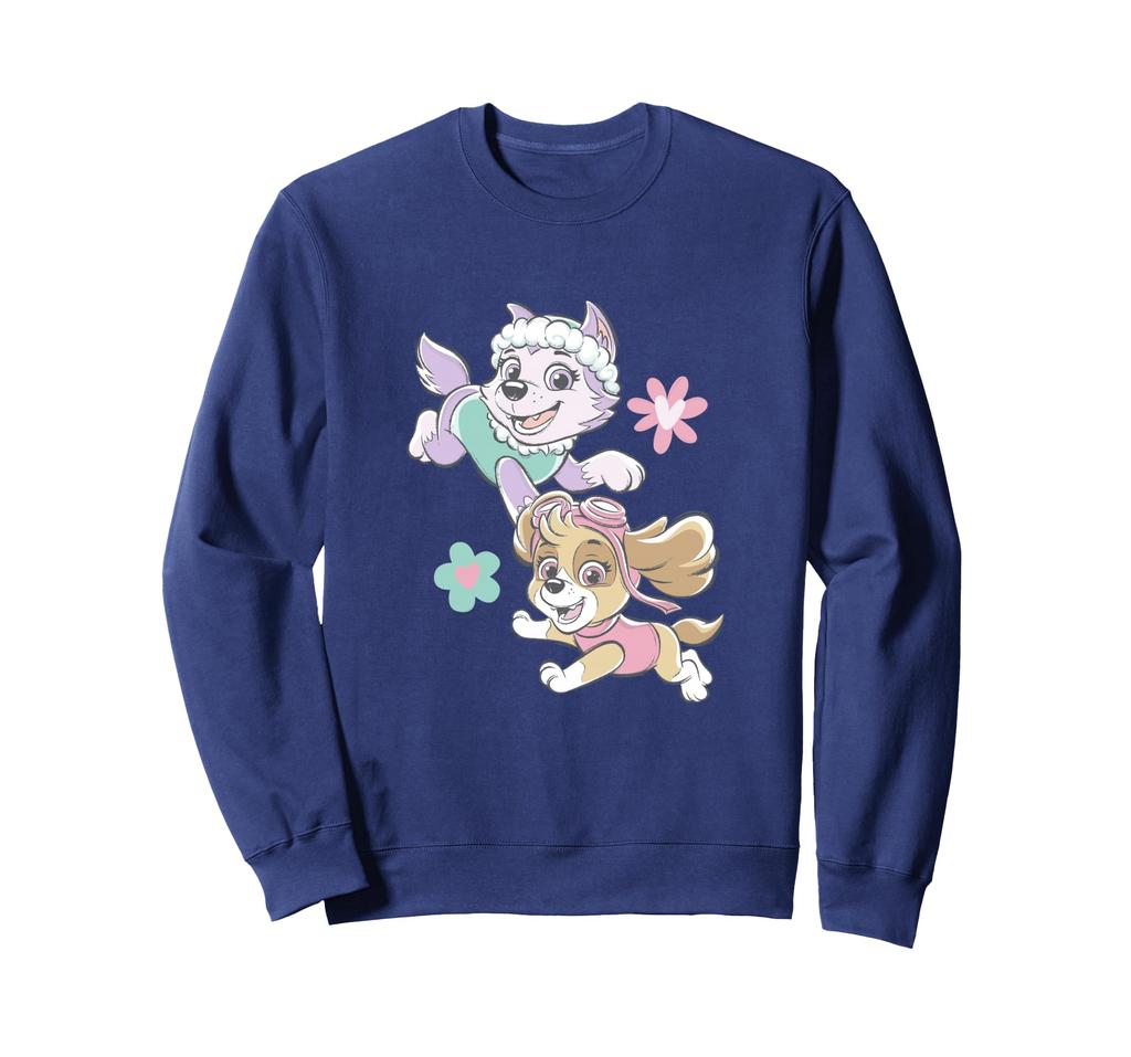 Paw Patrol Skye and Everest Pastel Floral Duo Sweatshirt