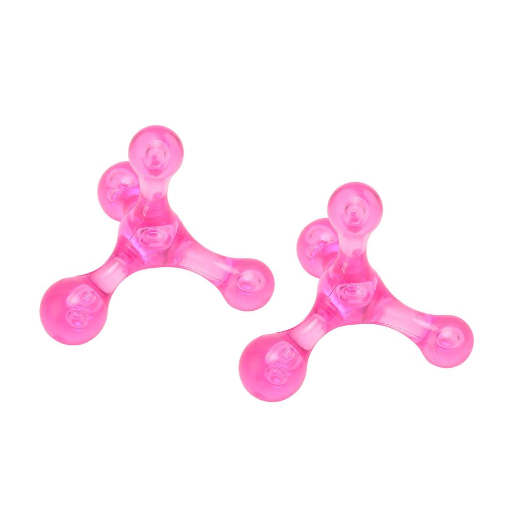 2 Stück Fußgewölbemassagegerät Mini Handheld 4 Kugeln Entspannung Akupressur Fußgewölbemassagegerät für Bein Arm Rosa