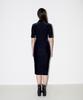 Chaenyuyog Front Open Velvet Dress [Navy]