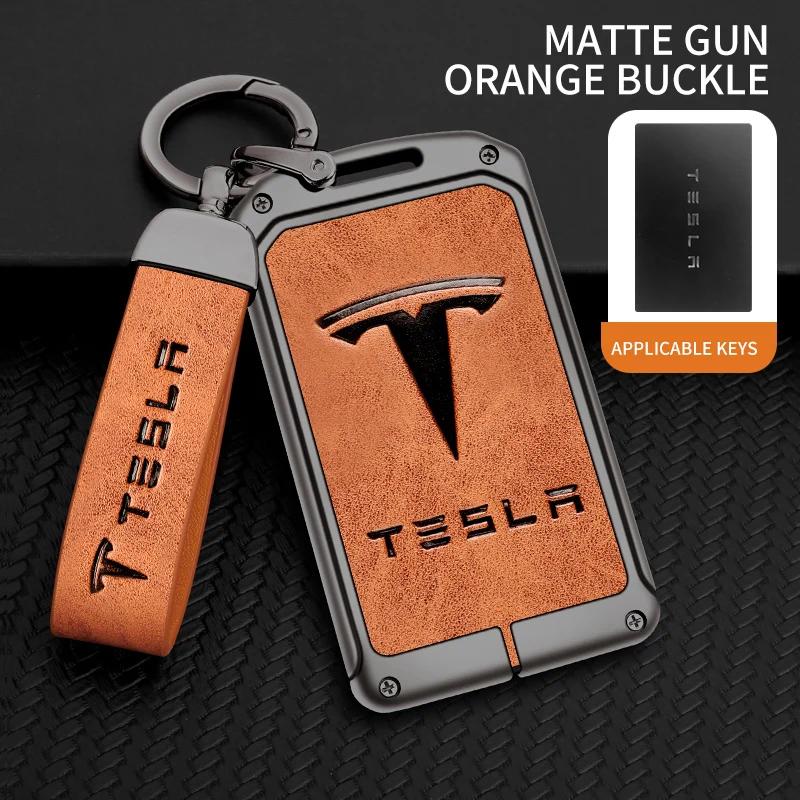 bjzqr4 Zinc Alloy Car Smart NFC Card Key Case Cover Protector Holder Shell For Tesla Model 3 Model S Model X Model Y Auto Accessories
