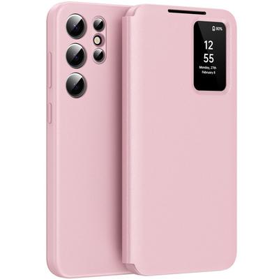 Custodia a libro Samsung Galaxy S23 Ultra Smart View Wallet, Rosa
