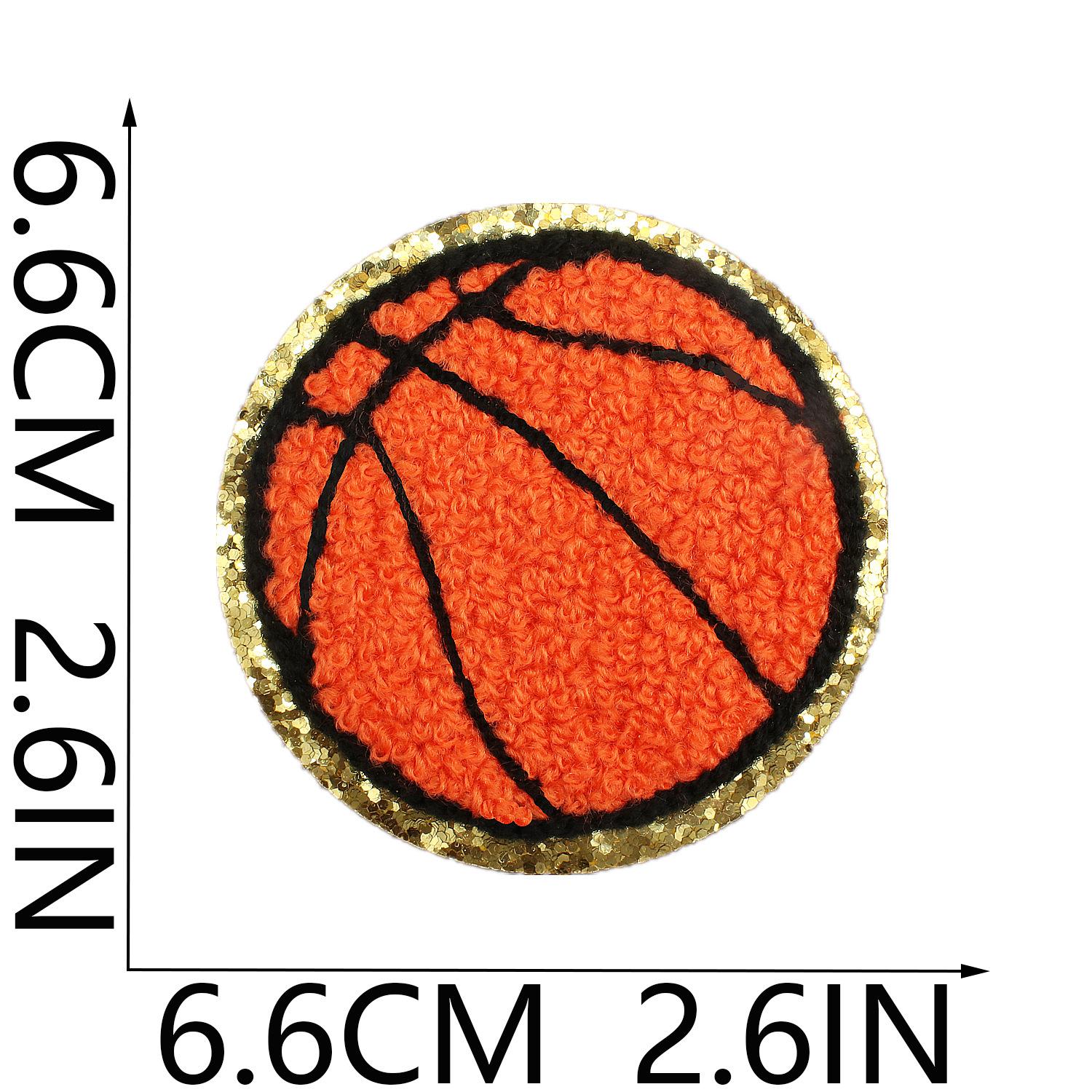 

Rugby Embroidery Cloth Sticker Basketball Football Decoration Towel Embroidery Patch Sticker Baseball Chenille Embroidery Chapter Boy Ironing no. 18_3 pieces