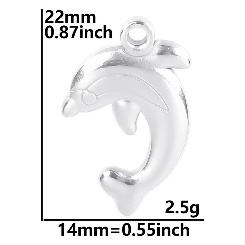6Pcslot Sea Accessories Shell Conch Snake Pendant Stainless Steel Charms For Jewelry Making Bulk Diy Necklace Earrings Material