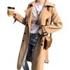 2024 Slim Classic Over-the-Knee Trench Coat for Women - Mid-Length Korean Style, Loose Fit, Petite Trendy Overcoat