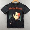 Marilyn Manson Shirt Mens Medium Black World Tour 2025 Concert Band Tee AOP Unisex T-Shirt