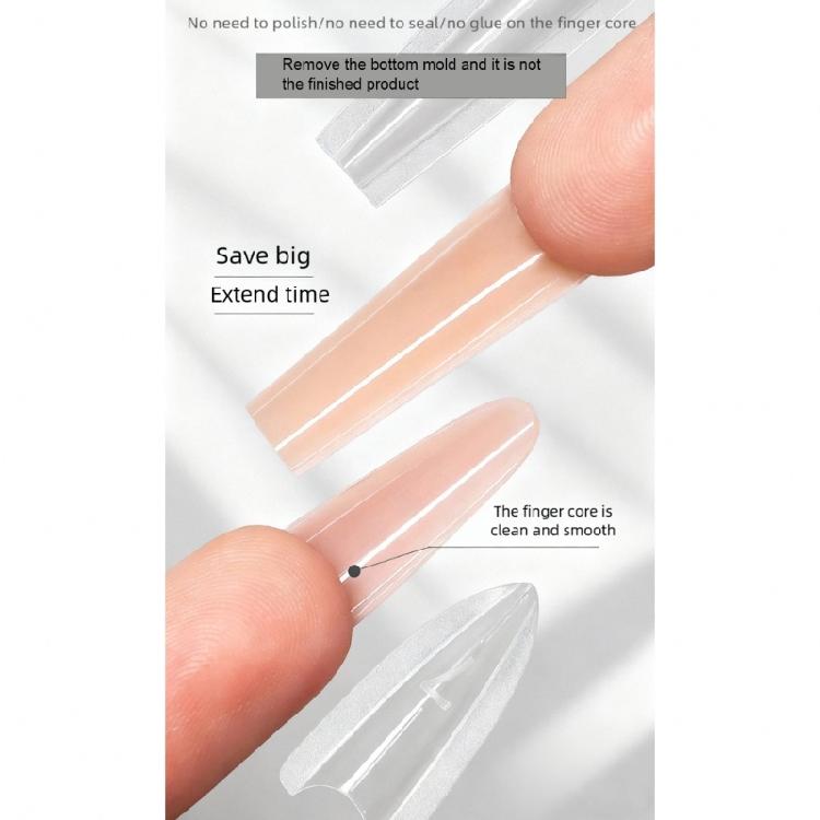 Oval Shape ABS Nail Extension Templates With Dog Ladder Support For Long Lasting Gel Polish Applications