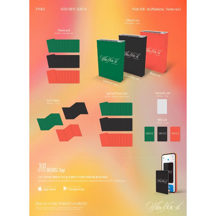 Selecione POB TWICE 13º mini-álbum com a YOU-th PLATFORM NEMO Ver