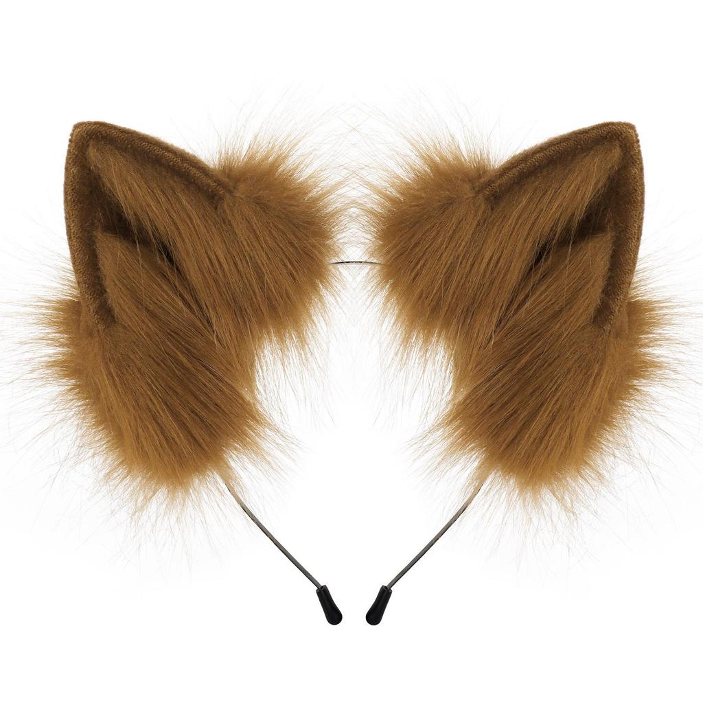 Faux Fur Wolf Ear Headband for Cosplay and Role-Playing