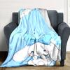 1pc rabbit bow blanket Lightweight Flannel Throw for Sofa Bed Travel Camping Livingroom Office Couch Chair