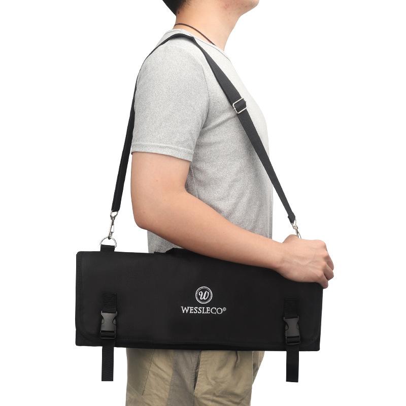 Portable Chef Knife Bag Oxford Durable Professional Kitchen Cleaver Japanese Storage Pocket Carrying Roll Bag Outdoor Organizer