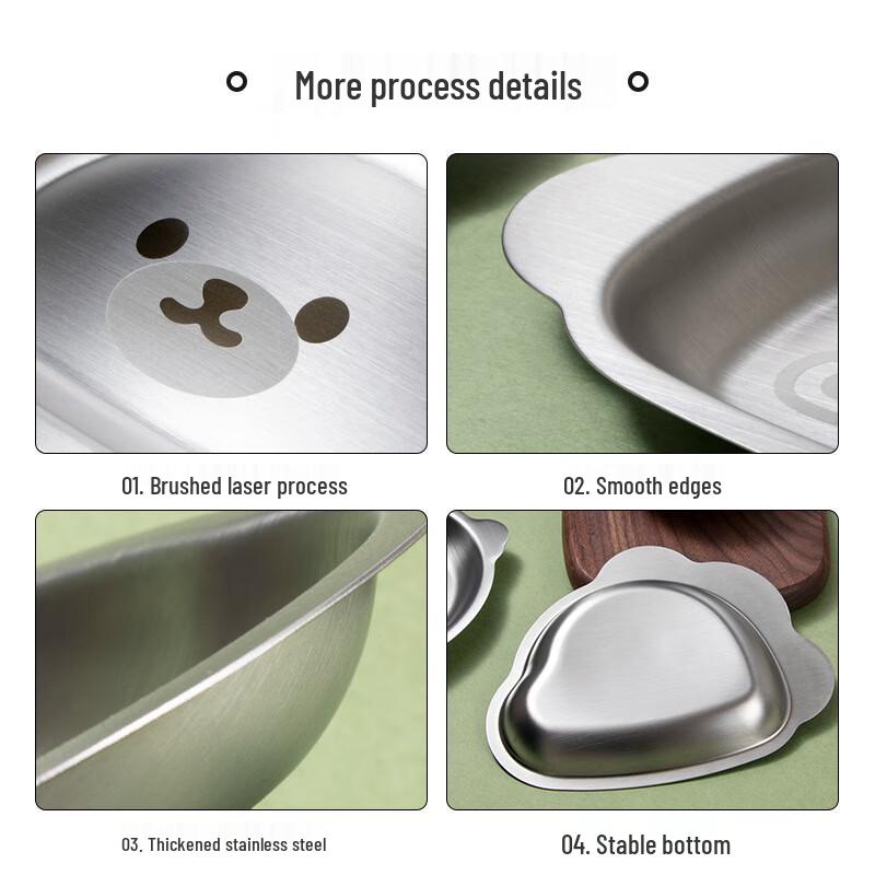 Qianxing 304 Stainless Steel Kids Cartoon Animal Lunch Plate