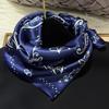 White Blue 100% Mulberry Silk Small Square Scarf Women Spring Fall Summer Hair Scarf Elegant Paisley Neck Scarves Neckerchief