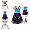 Kpop Demon Hunters Rumi Mira Zoey Childrens Costume Dress With Print Fabric And Flared Sleeves For Spring And Fall Wear