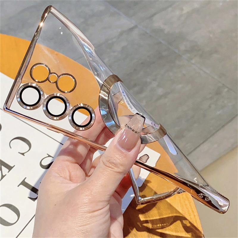 For MagSafe Case For Samsung Galaxy S25 S23 S22 Ultra Plus Magnetic Lens Protector Cases For Samsung S24 S21 Ultra Plus Cover