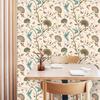Birds Peel and Stick Wallpaper Removable Self Adhesive Wall Paper Vintage Floral Waterproof Contact Paper for Bedroom LivingRoom