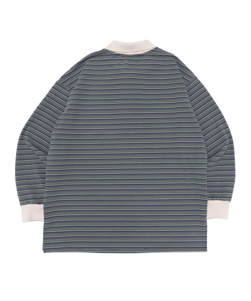 CARGOBROS FOR WOMAN Easy Stripe Polo Shirt (Gray)