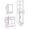 VidaXL Ensemble De Meubles De Salle De Bain 3 Pcs Sonoma Grey, Bathroom Cabinet, Bath Cabinet, Vanity Unit of 3214798