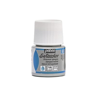 Pebeo Fabric Paint Can Paint On Dark Fabrics Seta Color Opaque Shimmer Color 45ml Silver 60