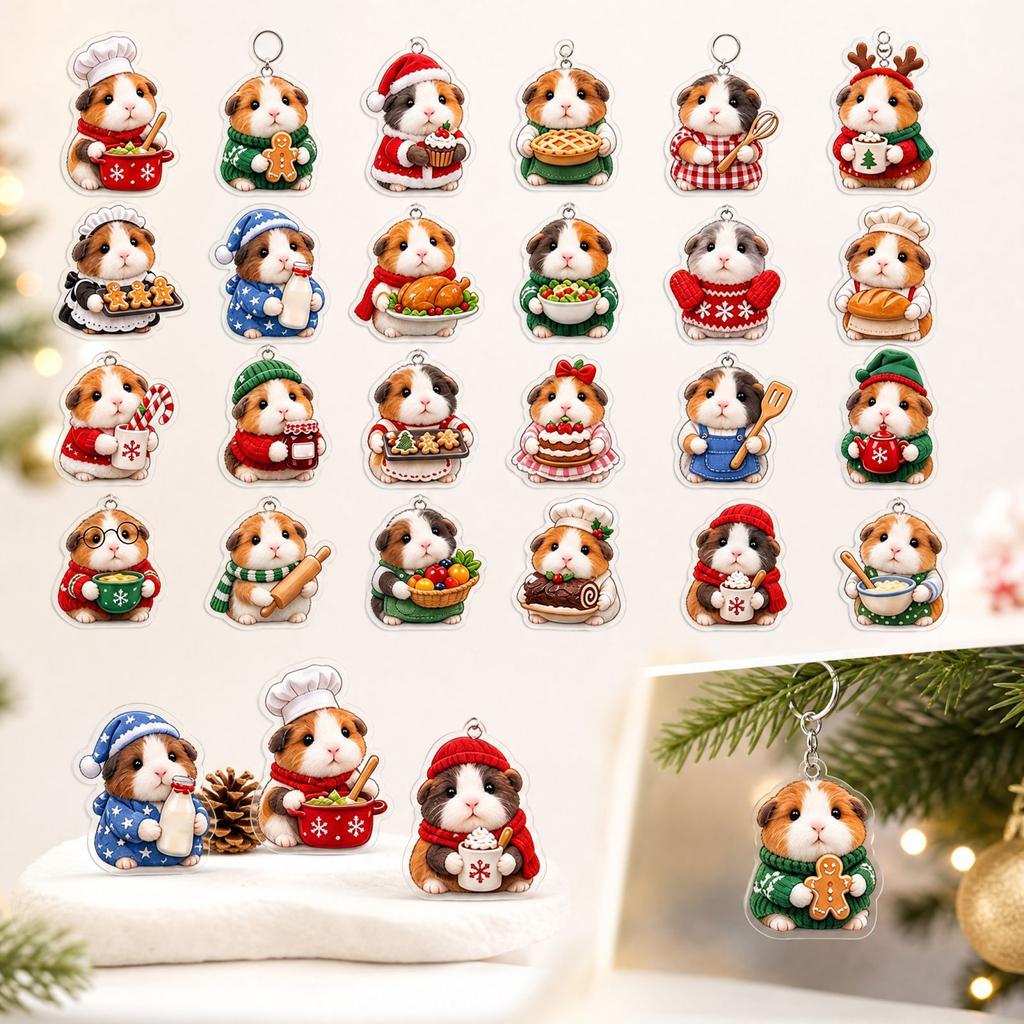 2D Flat Acrylic Pendant Countdown Set with, Collectible