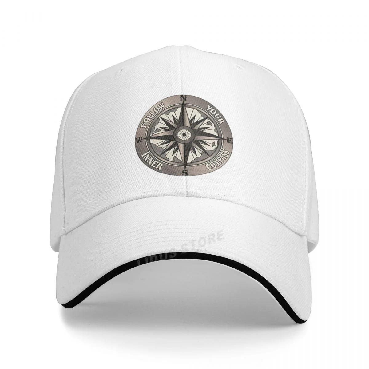 

Бейсболка с принтом Follow Your Inner Compass, модная летняя кепка для мужчин и женщин, регулируемая кепка Snapback для папы Adjustable