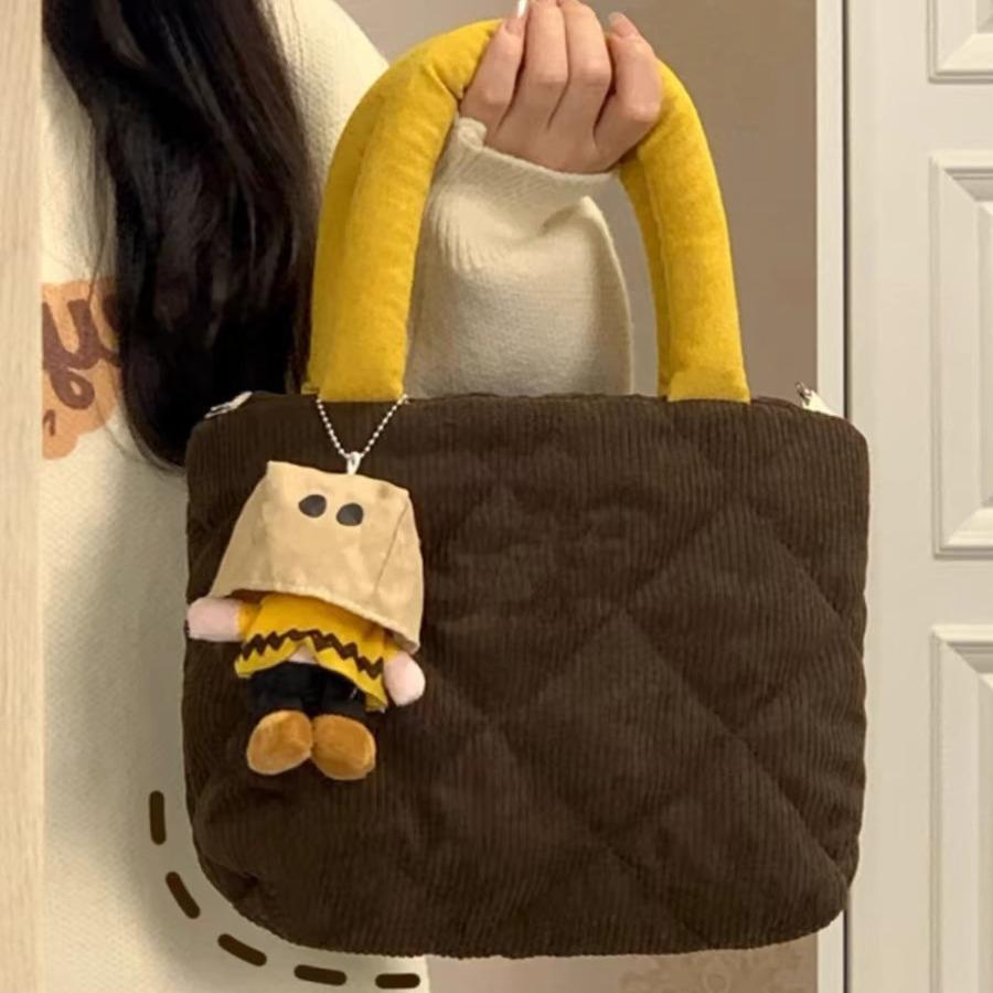 Autumn and winter corduroy bags, new diamond shoulder bags, niche cute handbags, commuting versatile messenger bags