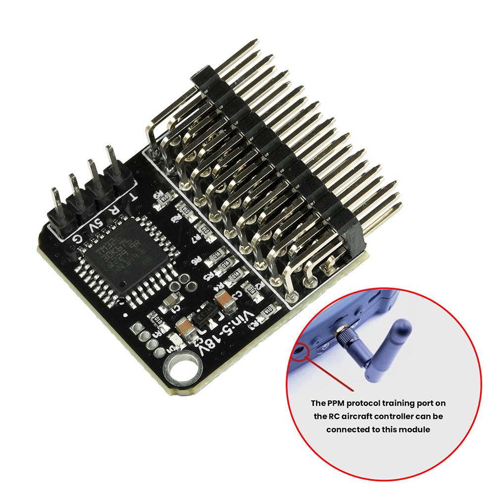 DC 5-18V 8-Channel Signal Converter PWM Conversion Module CRSF/PWM/SBUS/PPM Signal Conversion For FPV Drone Receiver
