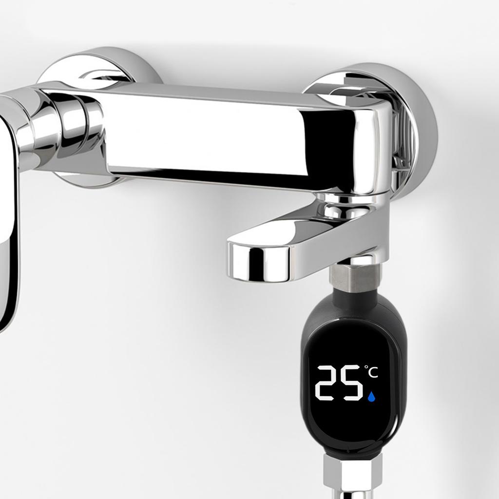 1pc Waterproof Smart Temperature Digital Display Faucet Thermometer Bath Thermometer With Digital Display Shower Thermometer