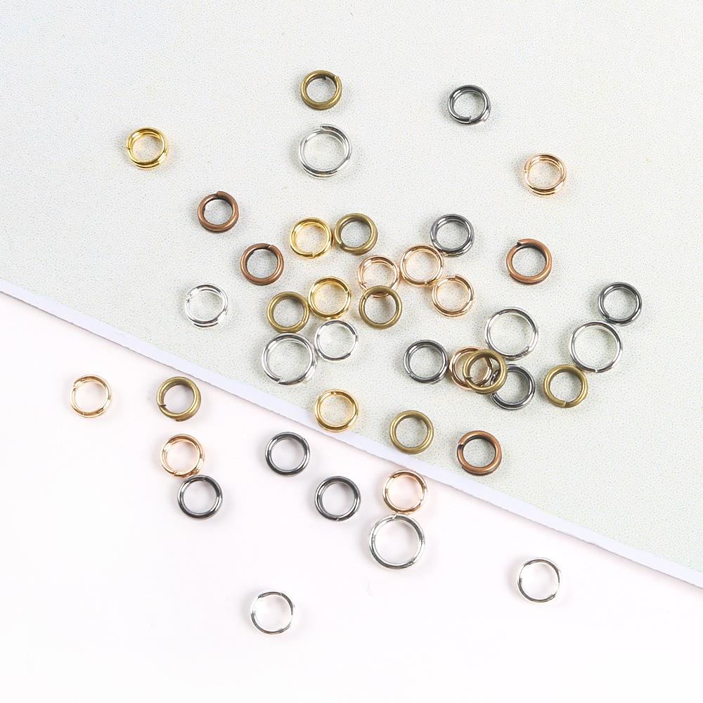 4-20mm Double Loop Jump Rings for DIY Jewelry and Keychain Accessories