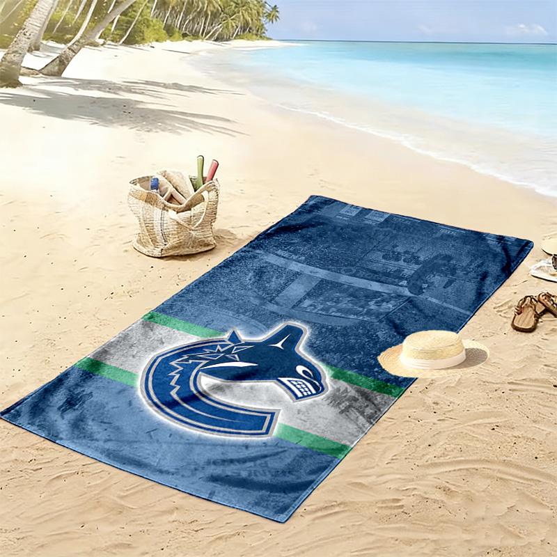 VANCOUVER CANUCKS Print Beach Towel, Large Soft Quick Dry Towel for Beach Camping Swimming